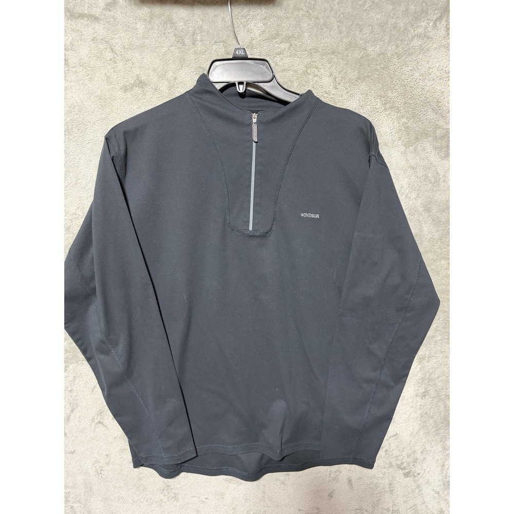 Peter Millar Sweater Mens Size L  Black Element 4 Warmth‎ Half Zip Pullover
